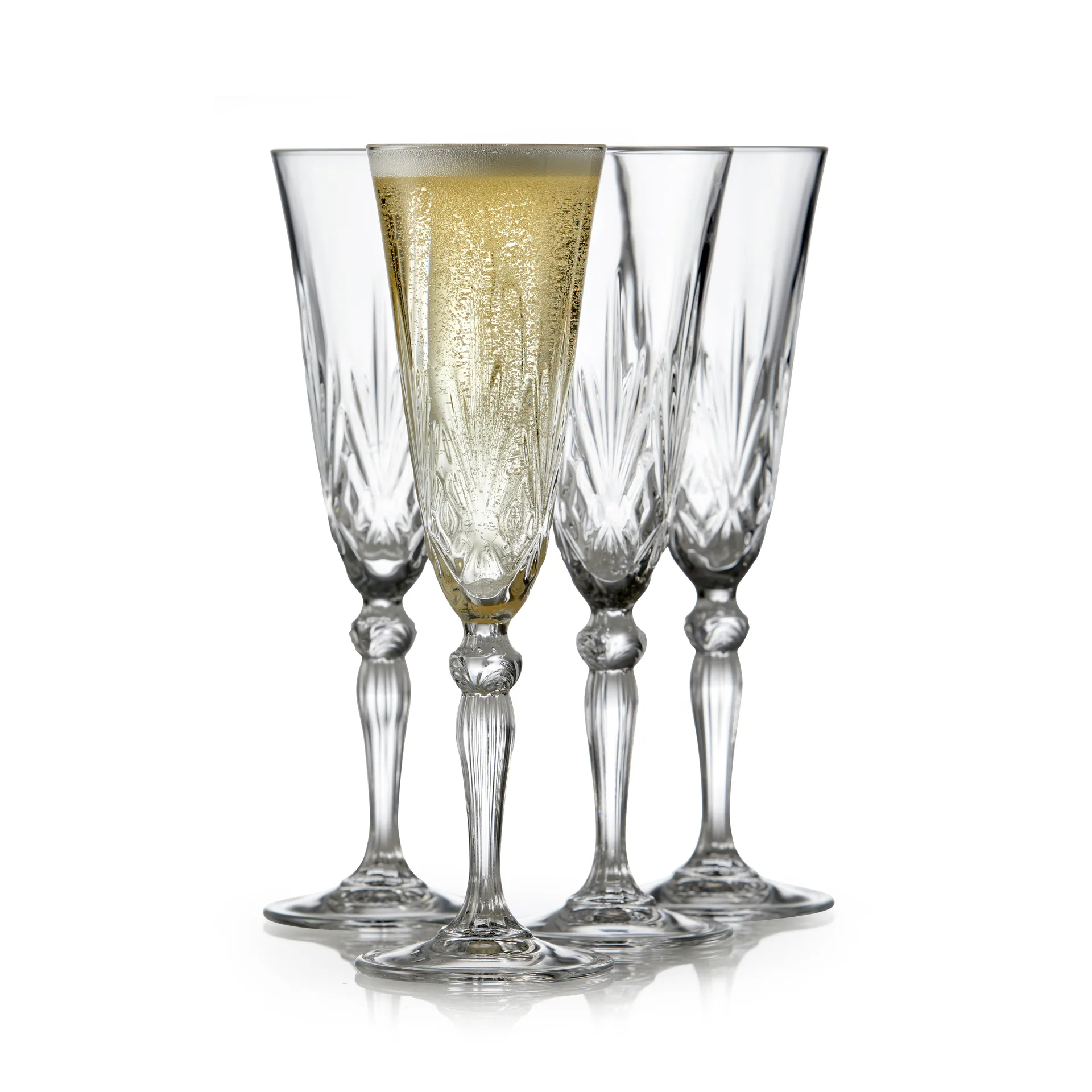 Verre à champagne Melodia 16 cl, lot de 4, Cristal Lyngby Glas