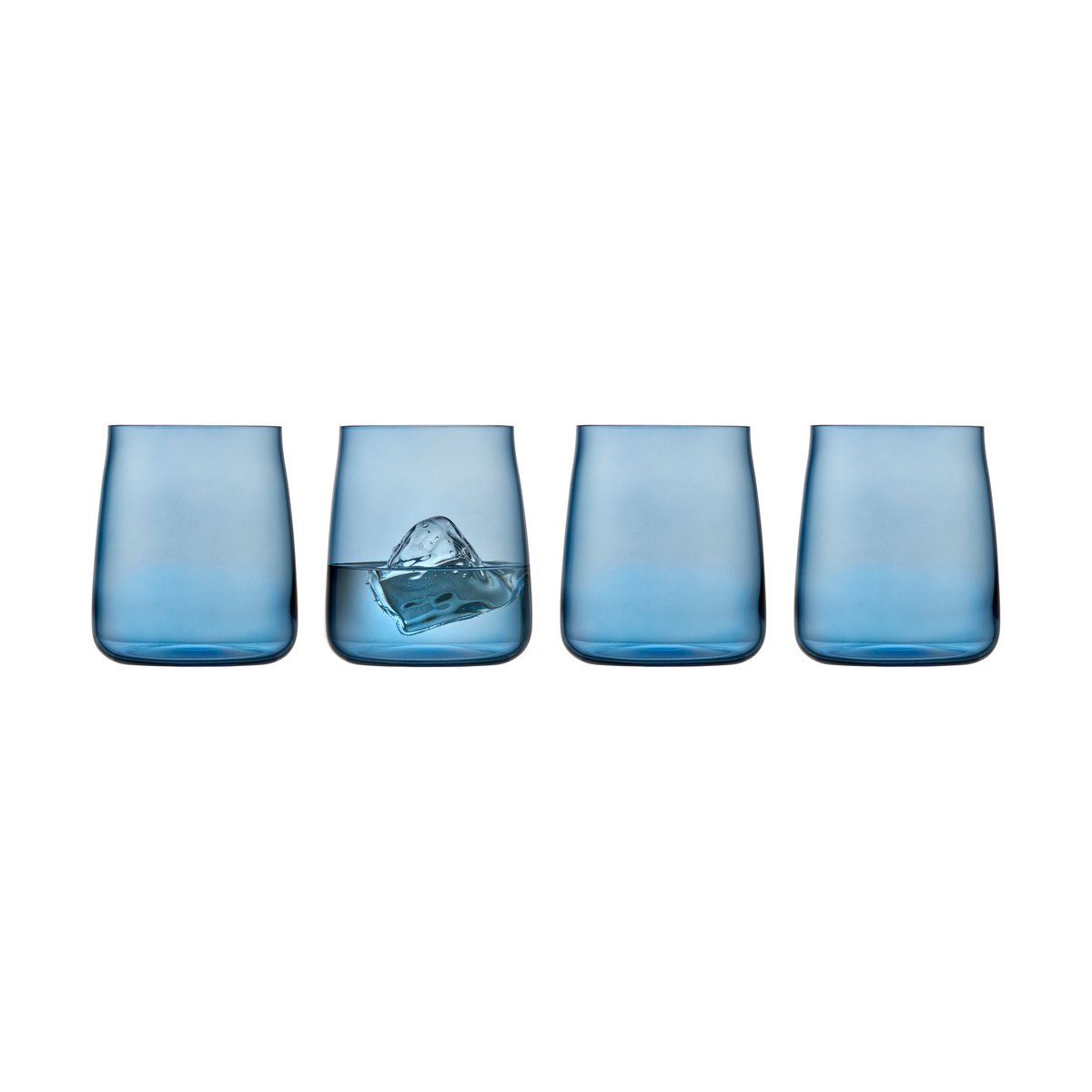lyngby glas verre à eau zero 42 cl, lot de 6 blue