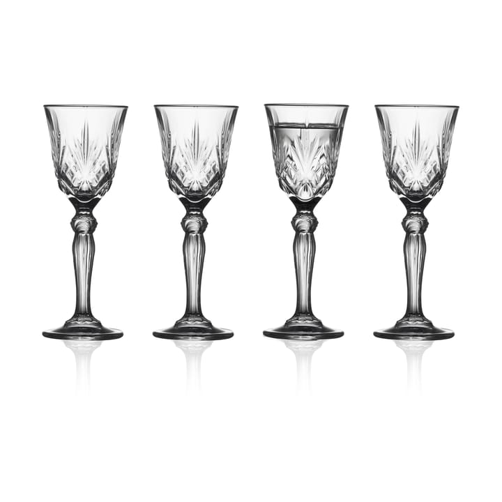 Verre à liqueur sur pied Melodia 5 cl, lot de 4 - Clear - Lyngby Glas