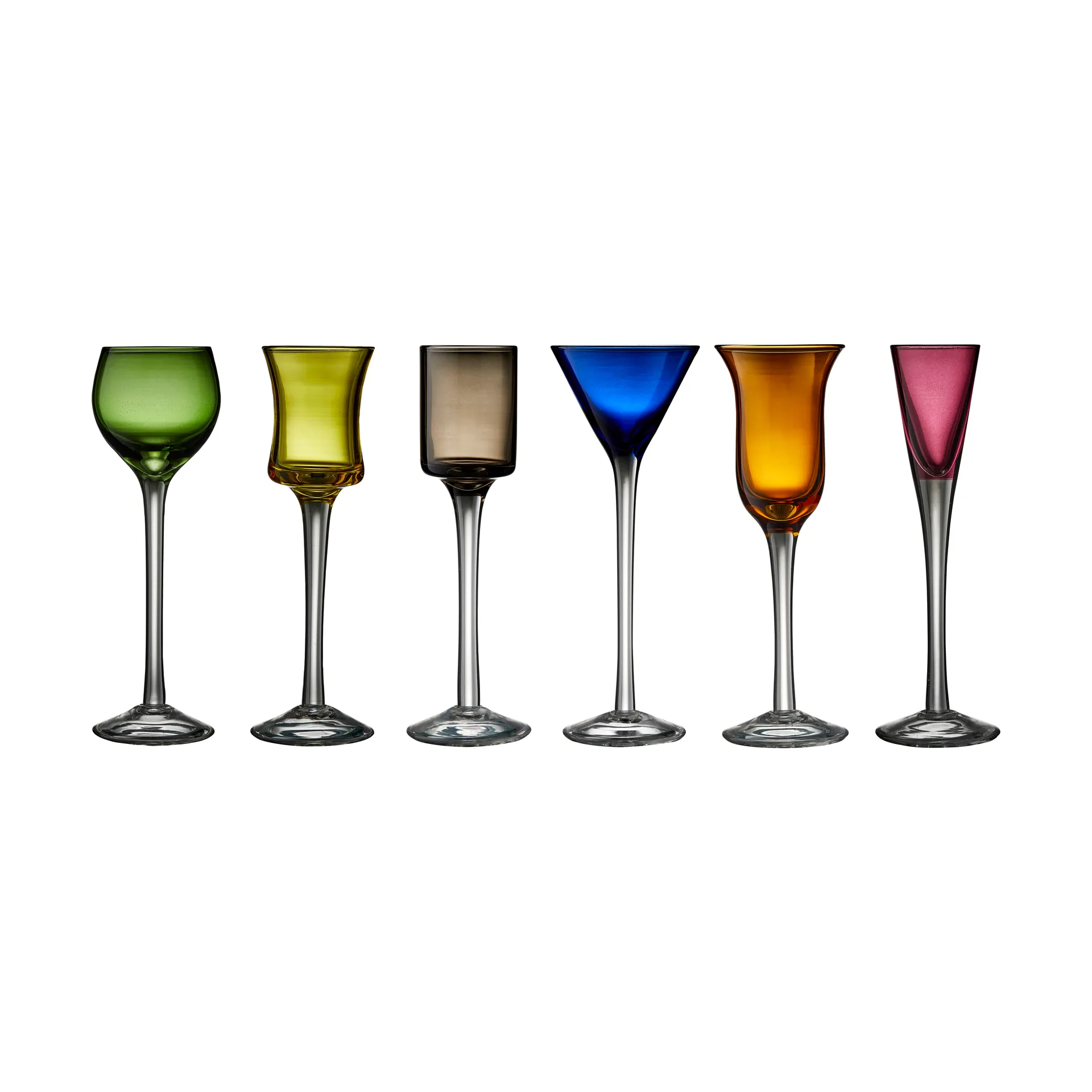 Verre à schnaps Lyngby Glas 2,5-5 cl 6 pièces, Mix Lyngby Glas