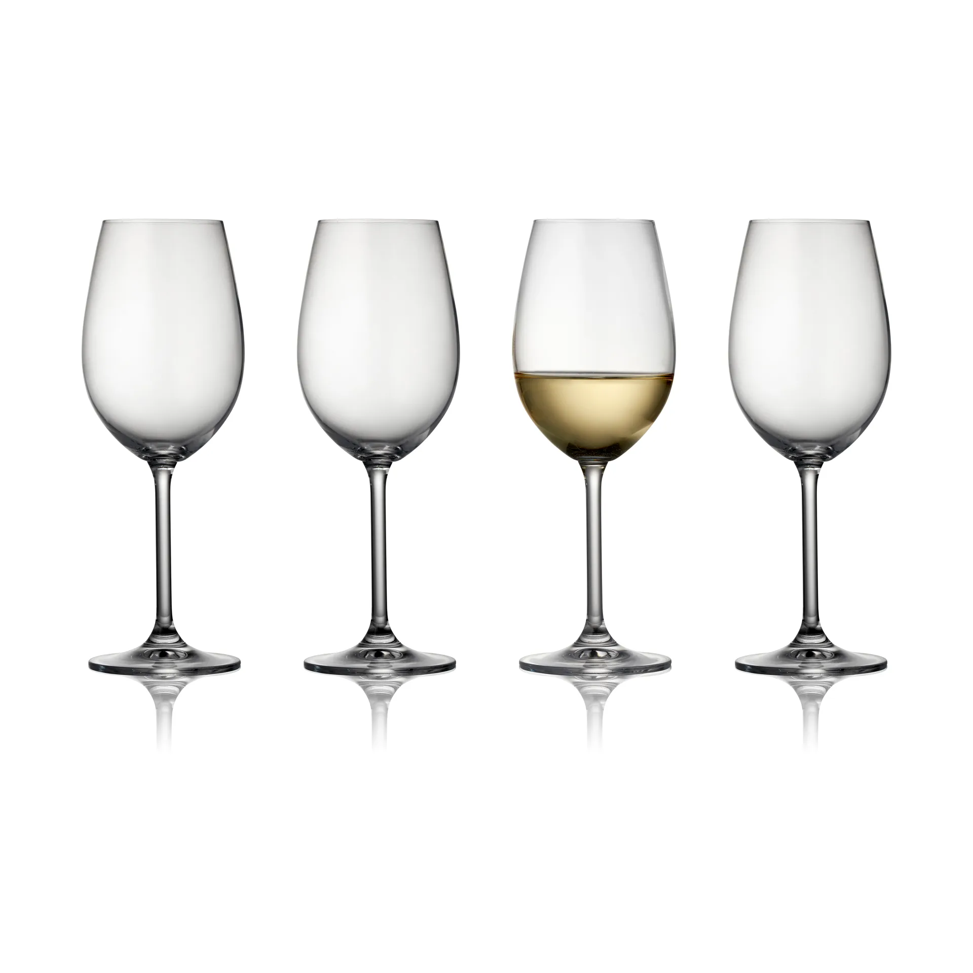 Verre à vin blanc Clarity 35 cl, lot de 4, Clear Lyngby Glas