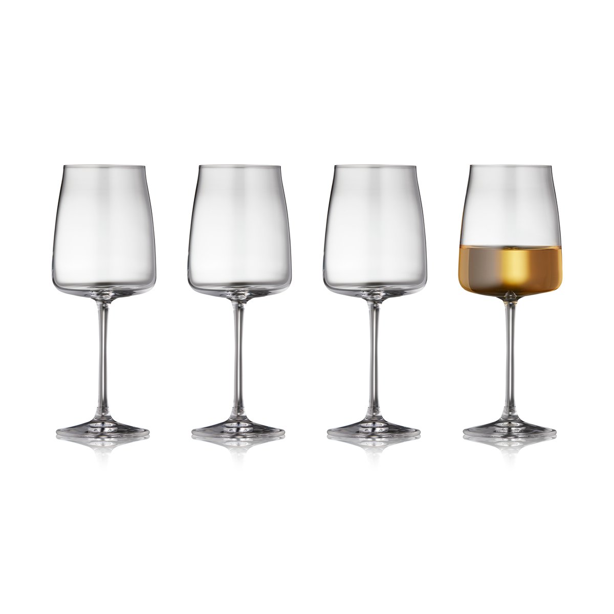 lyngby glas verre à vin blanc zero 43 cl, lot de 4 cristal