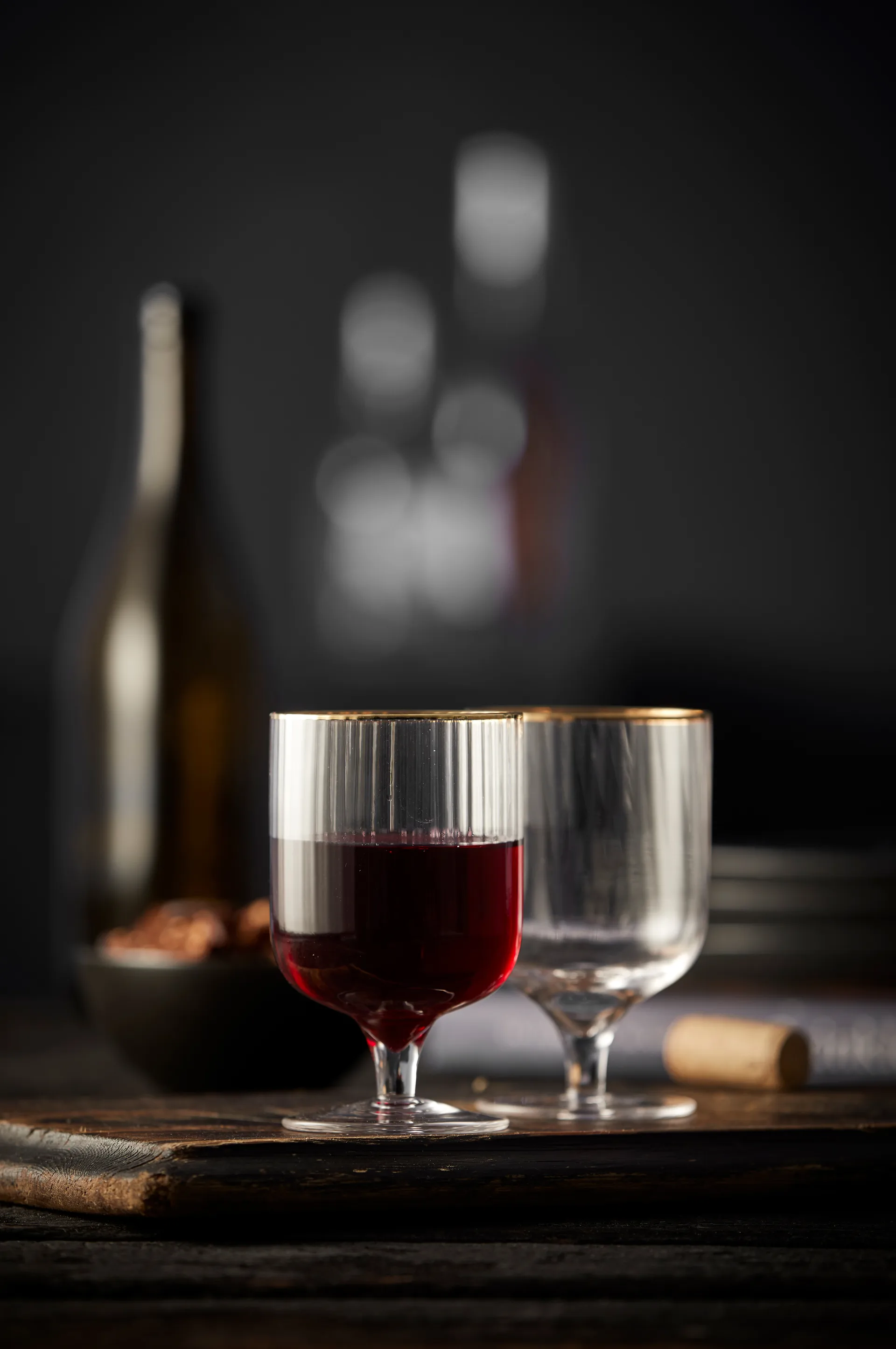Verre à vin Palermo Gold 30 cl, lot de 4, Transparent-or Lyngby Glas