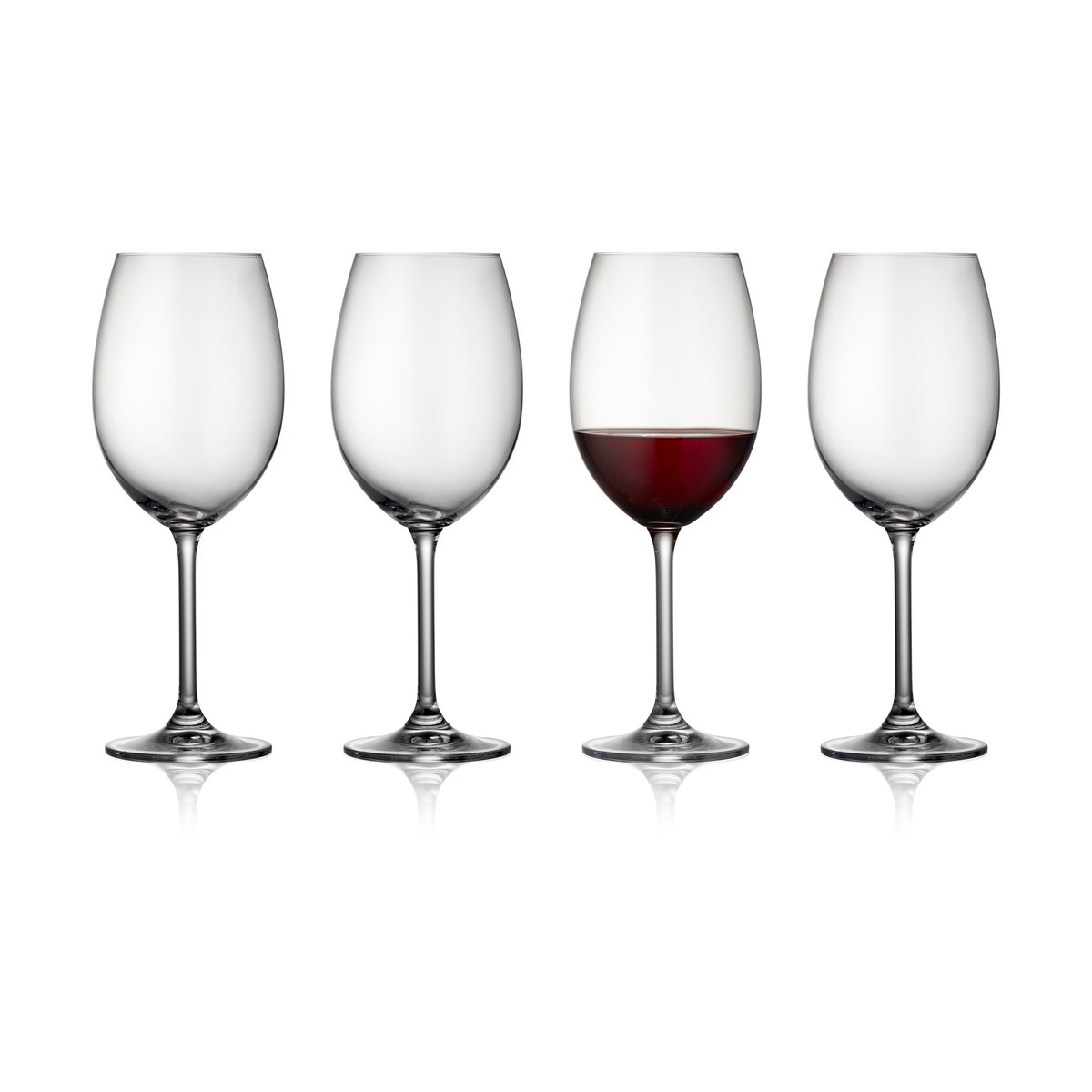 lyngby glas verre à vin rouge clarity 45 cl, lot de 4 clear