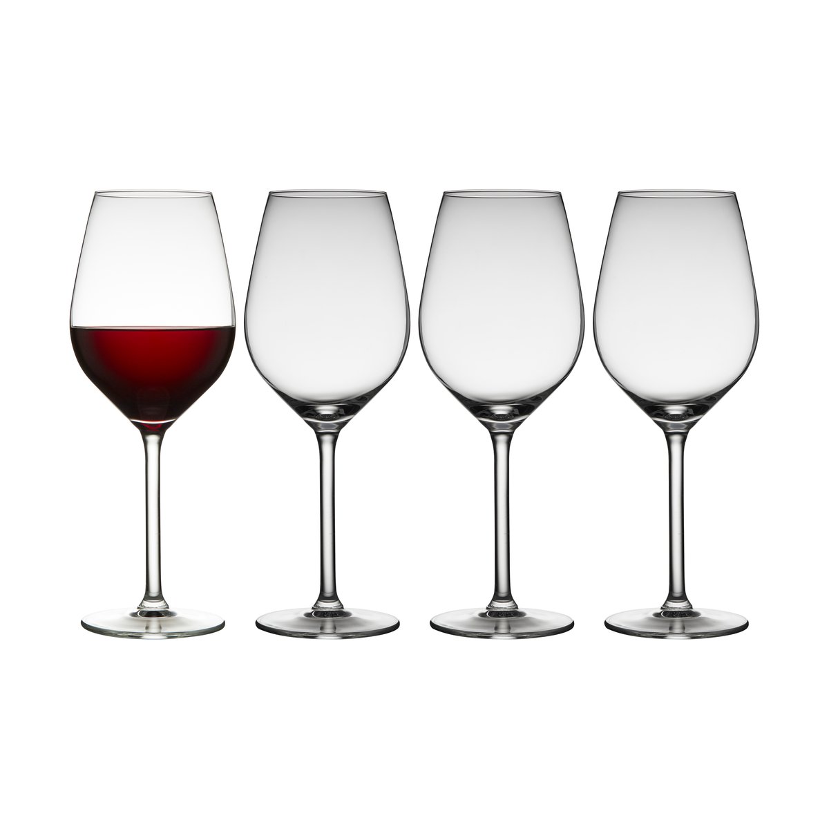 lyngby glas verre à vin rouge juvel 50 cl, lot de 4 transparent