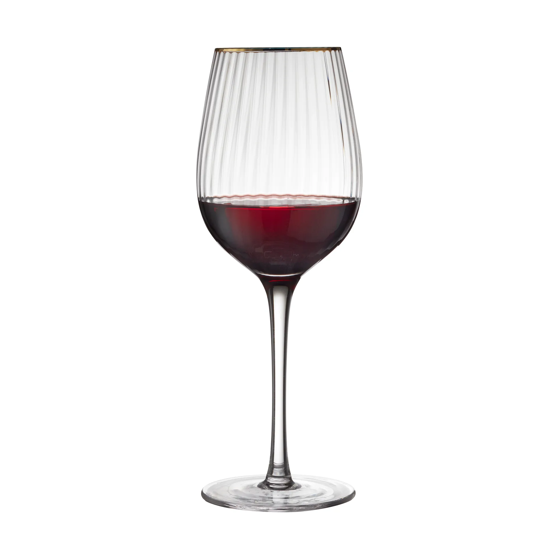 Verre à vin rouge Palermo Gold 40 cl, lot de 4, Transparent-or Lyngby Glas