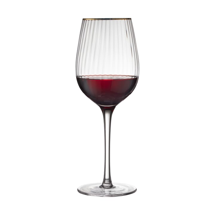 Verre à vin rouge Palermo Gold 40 cl, lot de 4, Transparent-or Lyngby Glas