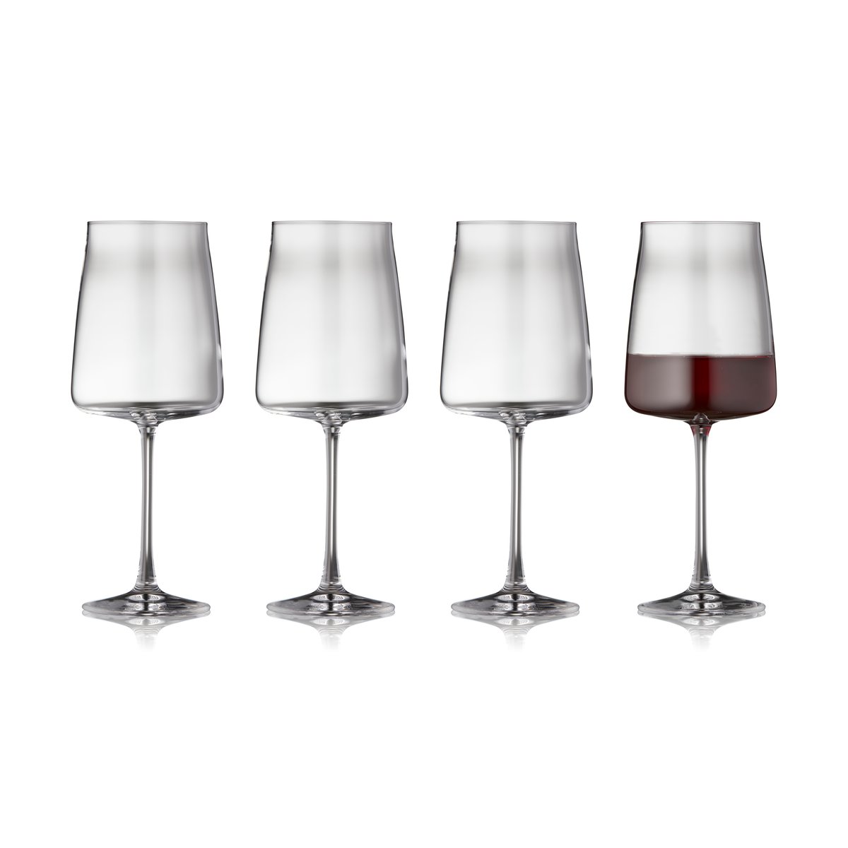 lyngby glas verre à vin rouge zero 54 cl, lot de 4 cristal