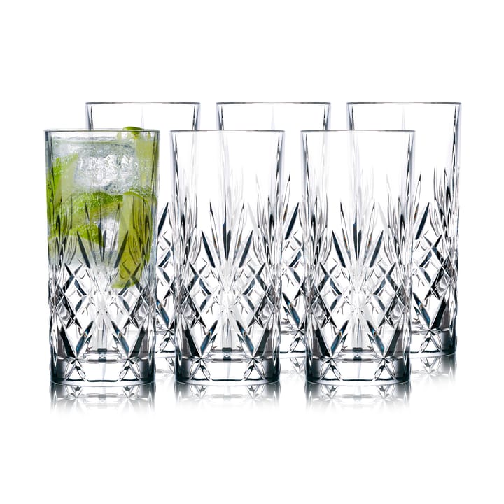 Verre highball Melodia 36 cl, lot de 6 - Cristal - Lyngby Glas