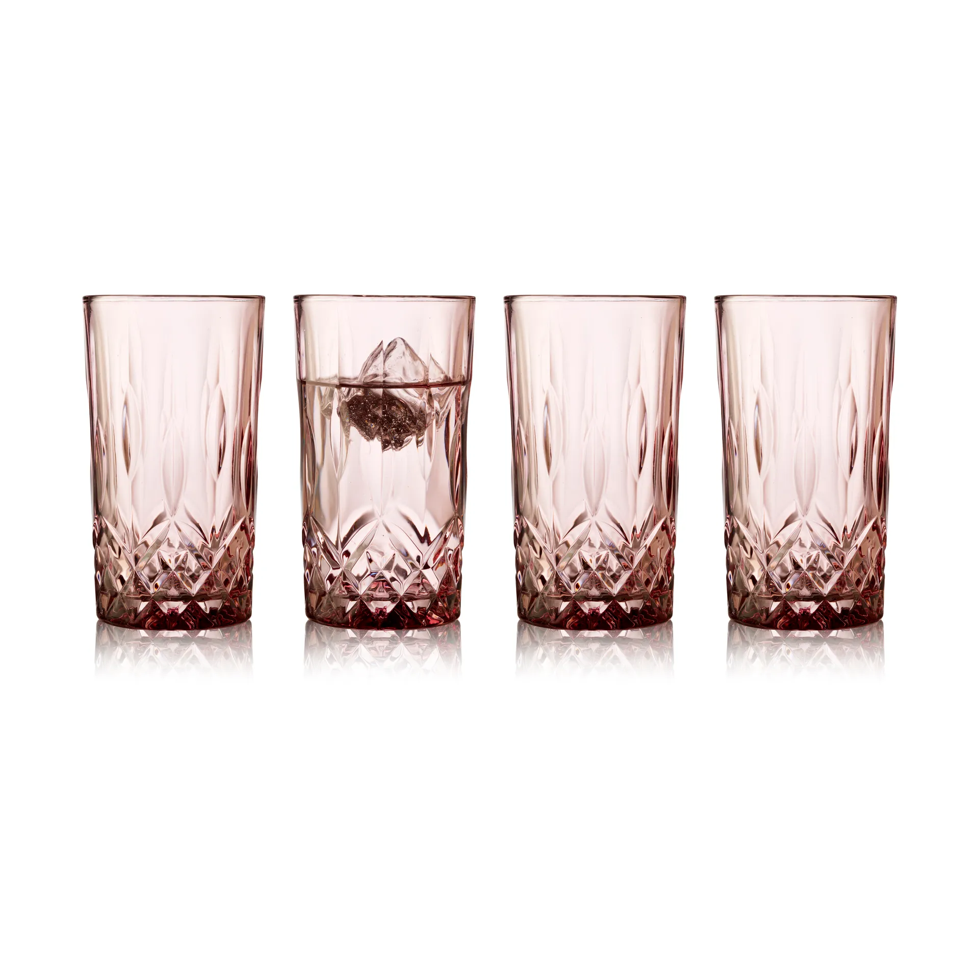 Verre highball Sorrento 38 cl, lot de 4, Pink Lyngby Glas