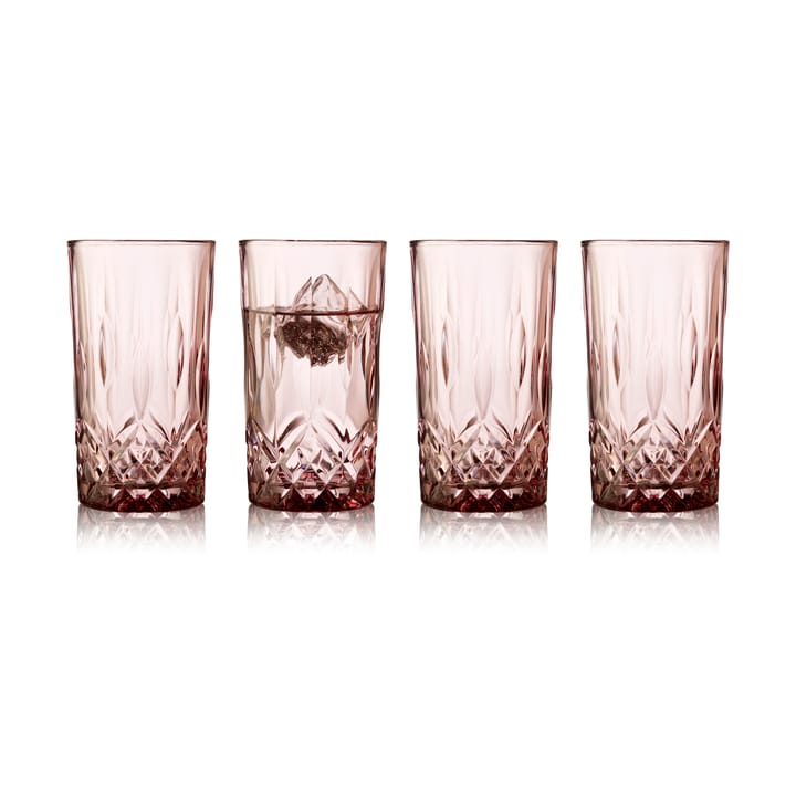 Verre highball Sorrento 38 cl, lot de 4 - Pink - Lyngby Glas