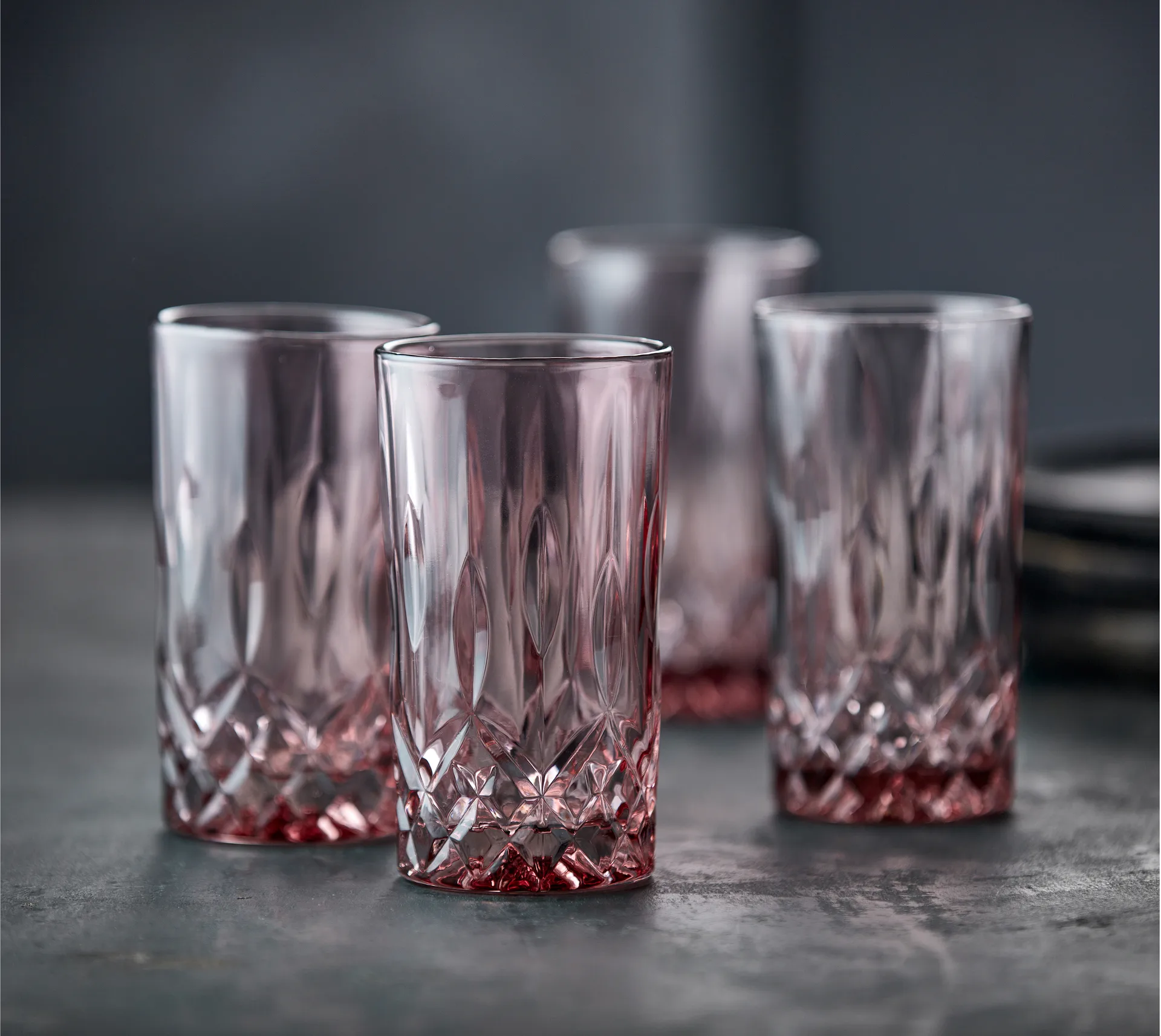 Verre highball Sorrento 38 cl, lot de 4, Pink Lyngby Glas
