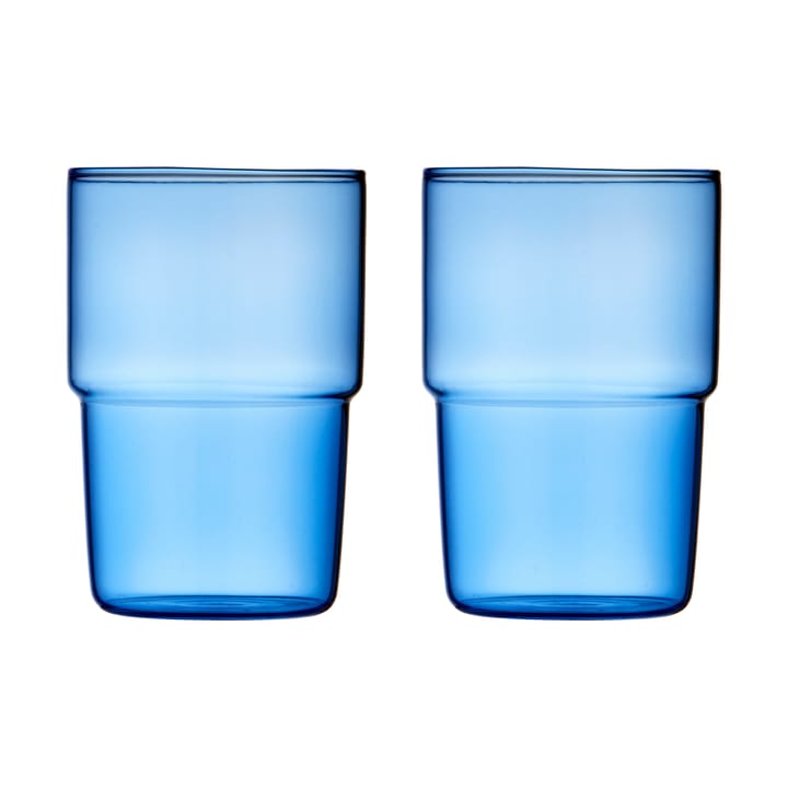Verre Torino 40 cl, lot de 2 - Blue - Lyngby Glas