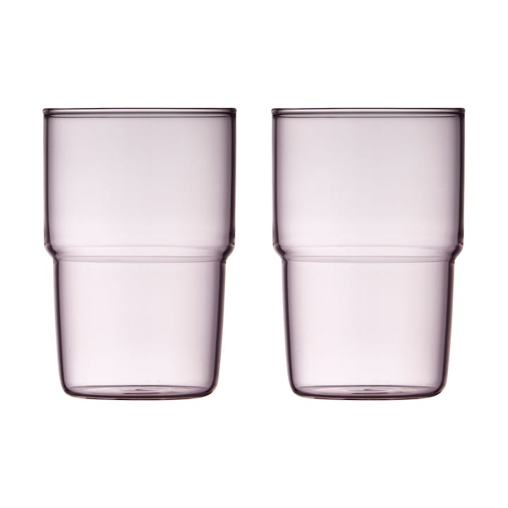Verre Torino 40 cl, lot de 2 - Pink - Lyngby Glas