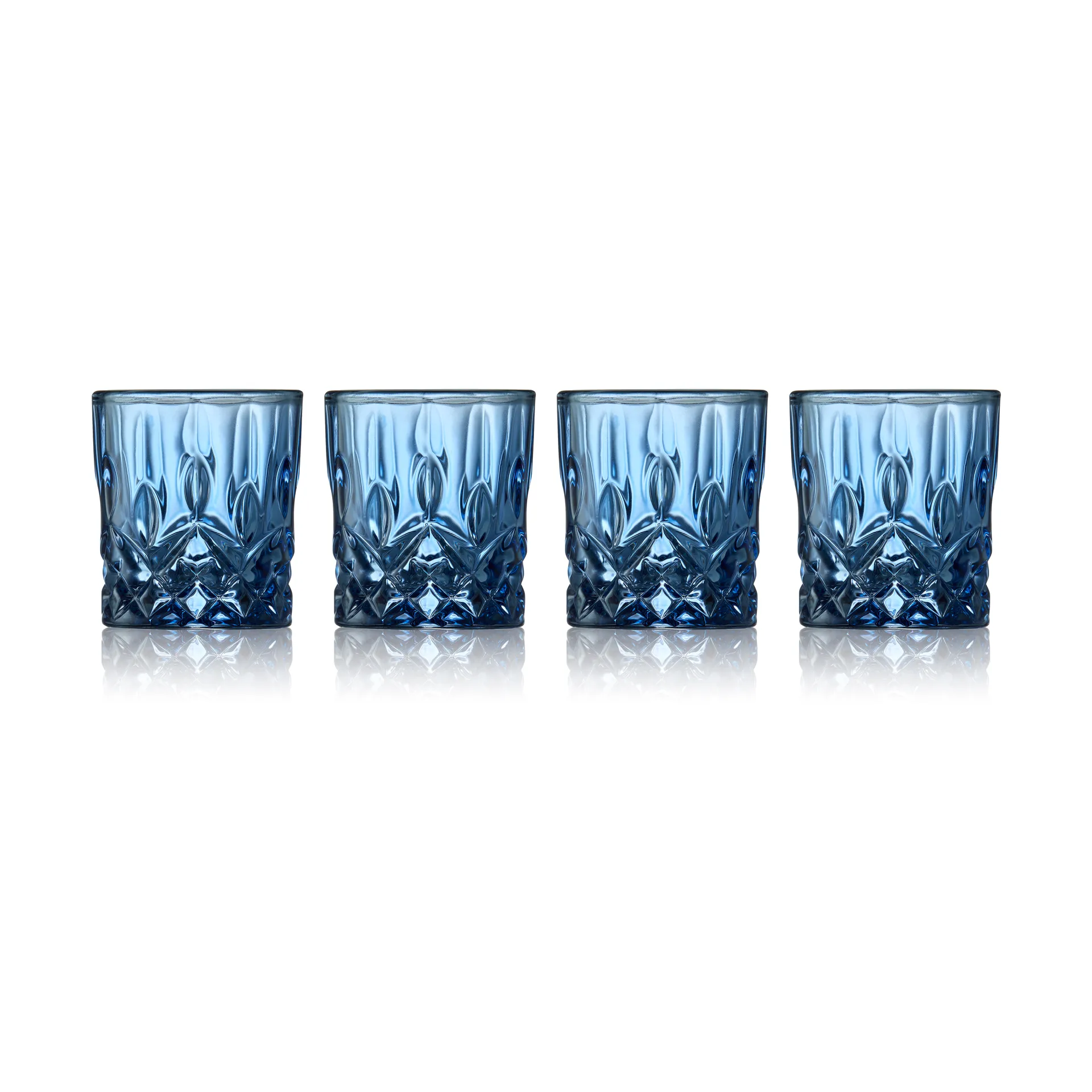 Verres à shot Sorrento 4 cl, lot de 4, Bleu Lyngby Glas