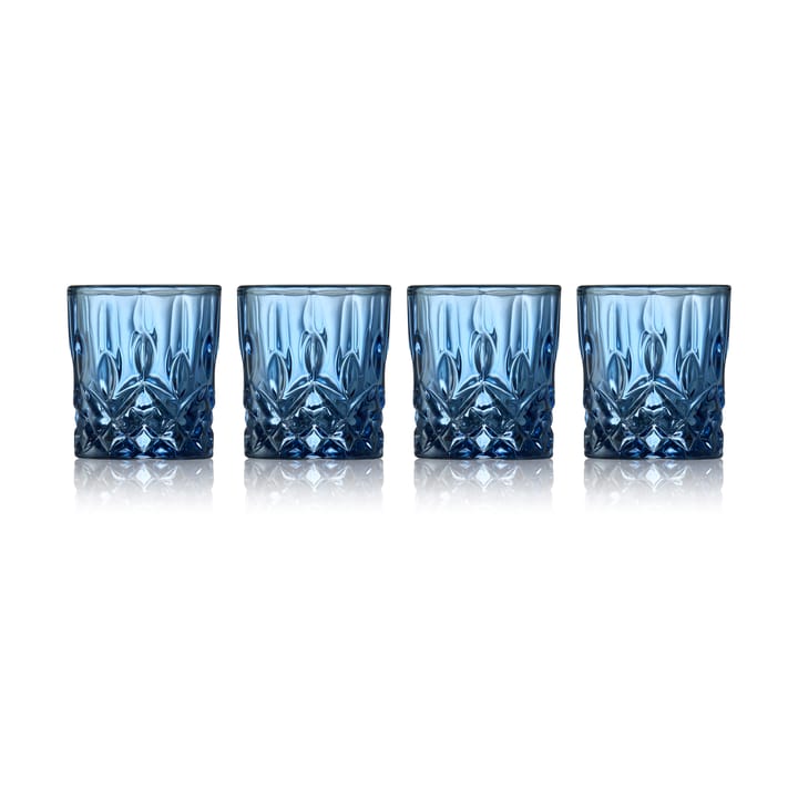 Verres à shot Sorrento 4 cl, lot de 4 - Bleu - Lyngby Glas