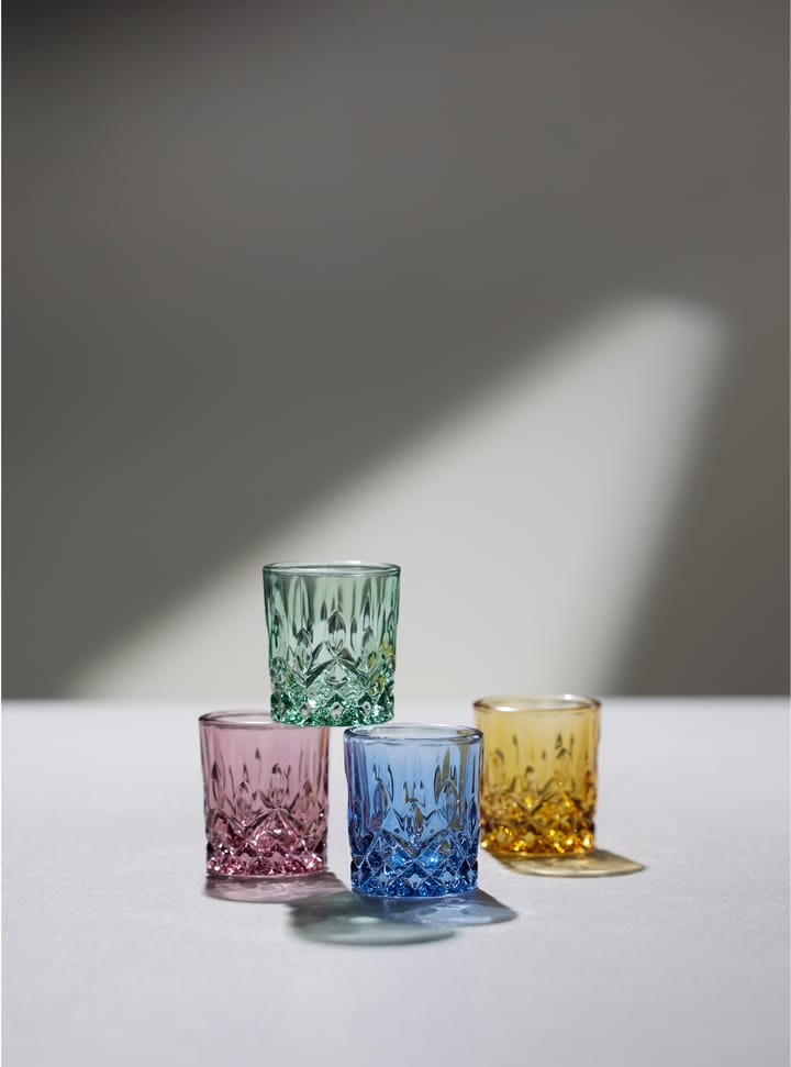 Verres à shot Sorrento 4 cl, lot de 4 - Bleu - Lyngby Glas