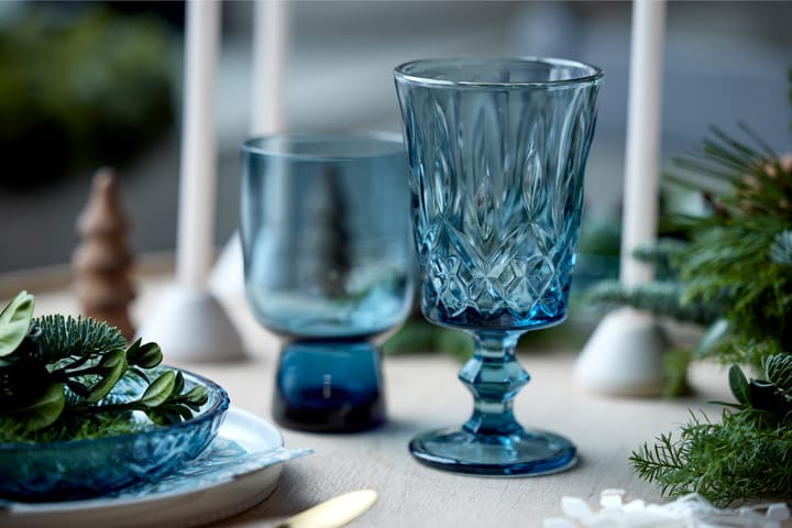 Verres à vin Sorrento 29 cl, lot de 4 - Bleu - Lyngby Glas