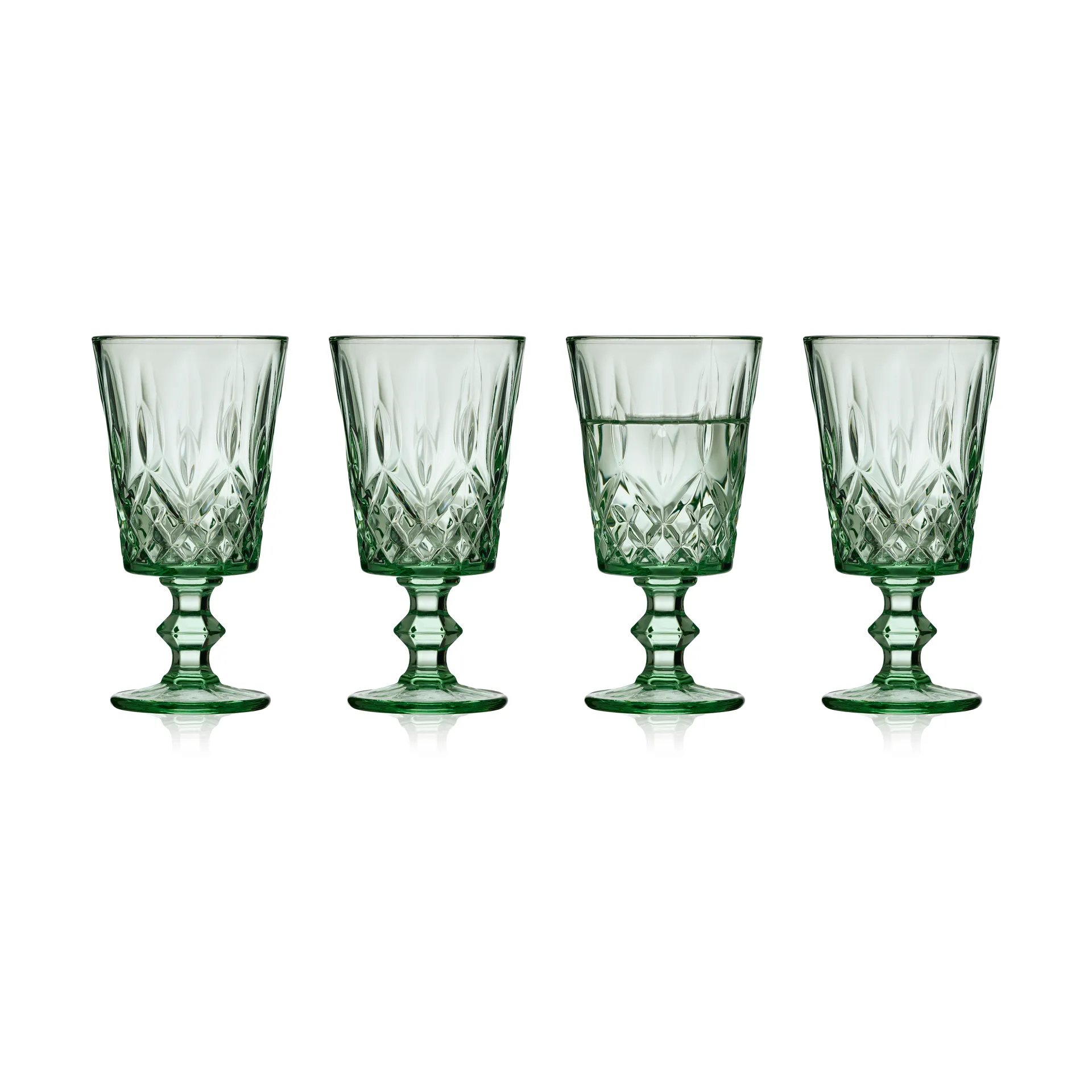 Verres à vin Sorrento 29 cl, lot de 4, Vert Lyngby Glas