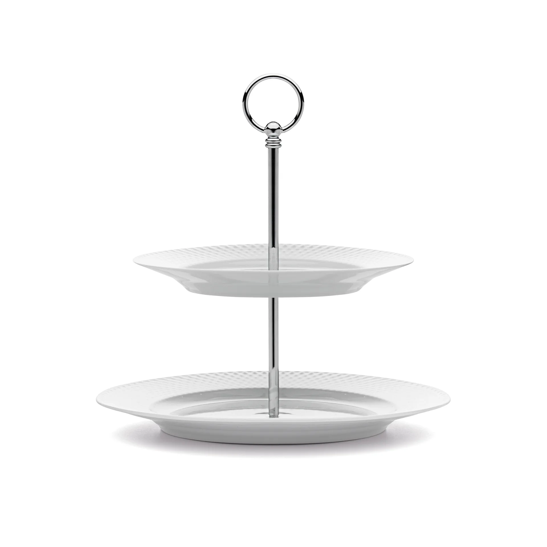 Assiette à gâteau Rhombe Ø 27 cm, blanc Lyngby Porcelæn