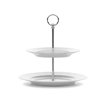 Assiette à gâteau Rhombe Ø 27 cm - blanc - Lyngby Porcelæn