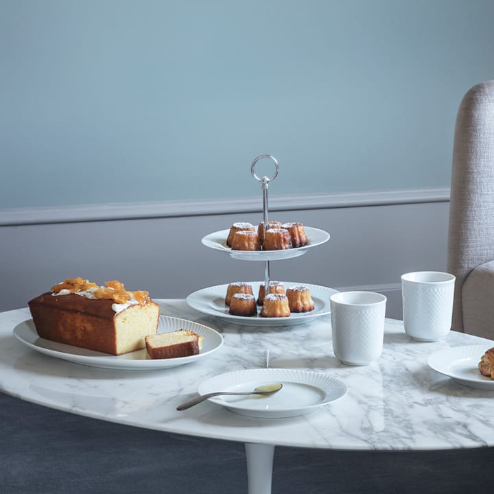 Assiette à gâteau Rhombe Ø 27 cm - blanc - Lyngby Porcelæn