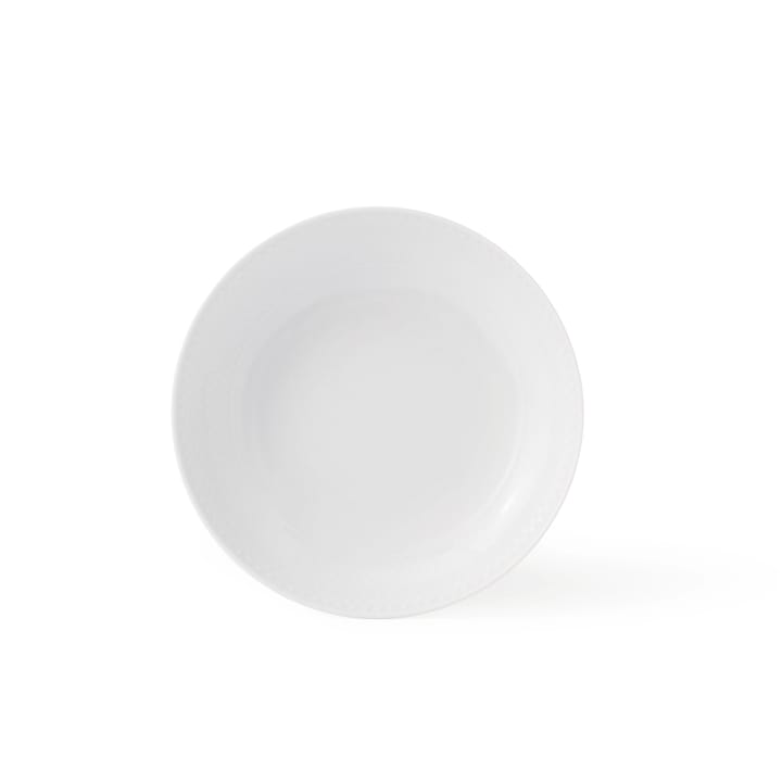 Assiette creuse Rhombe, blanc - Ø 20 cm - Lyngby Porcelæn