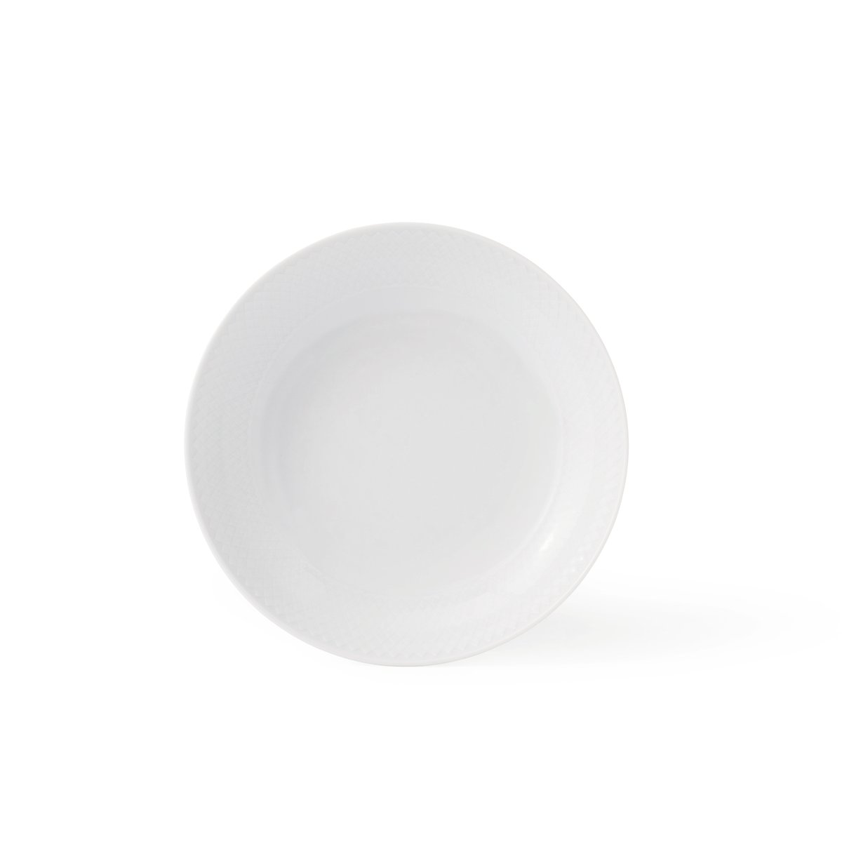 lyngby porcelæn assiette creuse rhombe, blanc ø 20 cm