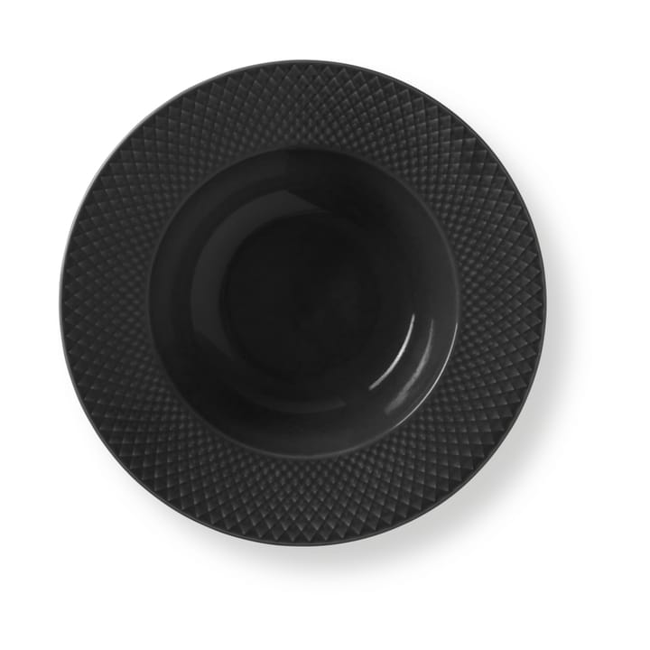 Assiette creuse Rhombe Earth Ø24,5 cm, Slate Lyngby Porcelæn