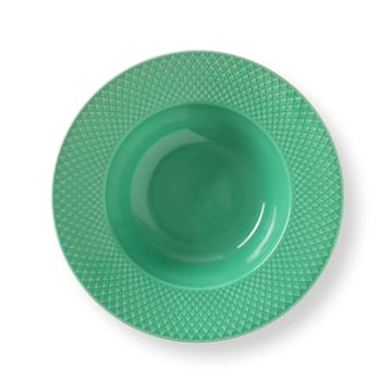 Assiette creuse Rhombe vert - 24,5 cm - Lyngby Porcelæn