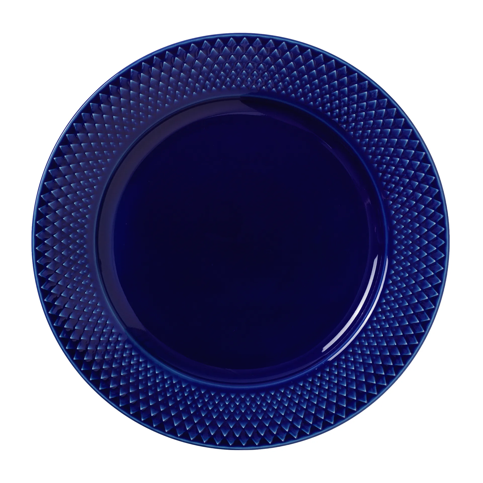 Assiette Rhombe Ø23 cm, Bleu foncé Lyngby Porcelæn