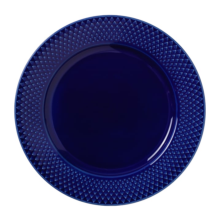 Assiette Rhombe Ø23 cm - Bleu foncé - Lyngby Porcelæn