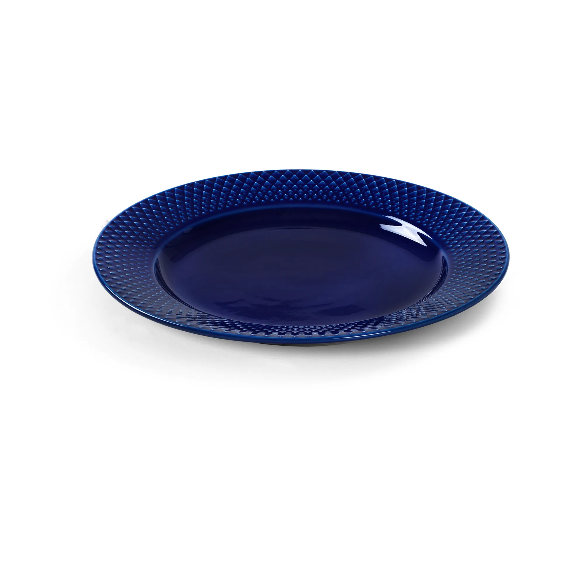 Assiette Rhombe Ø23 cm, Bleu foncé Lyngby Porcelæn