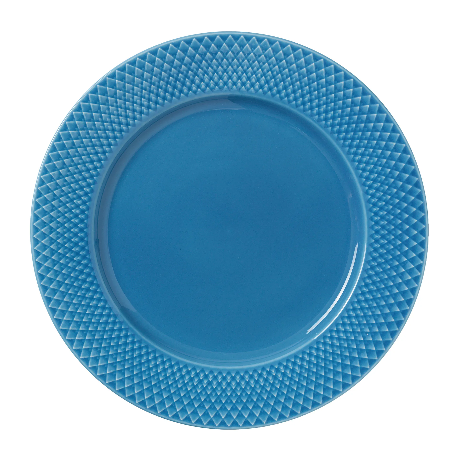 Assiette Rhombe Ø27 cm, Bleu Lyngby Porcelæn