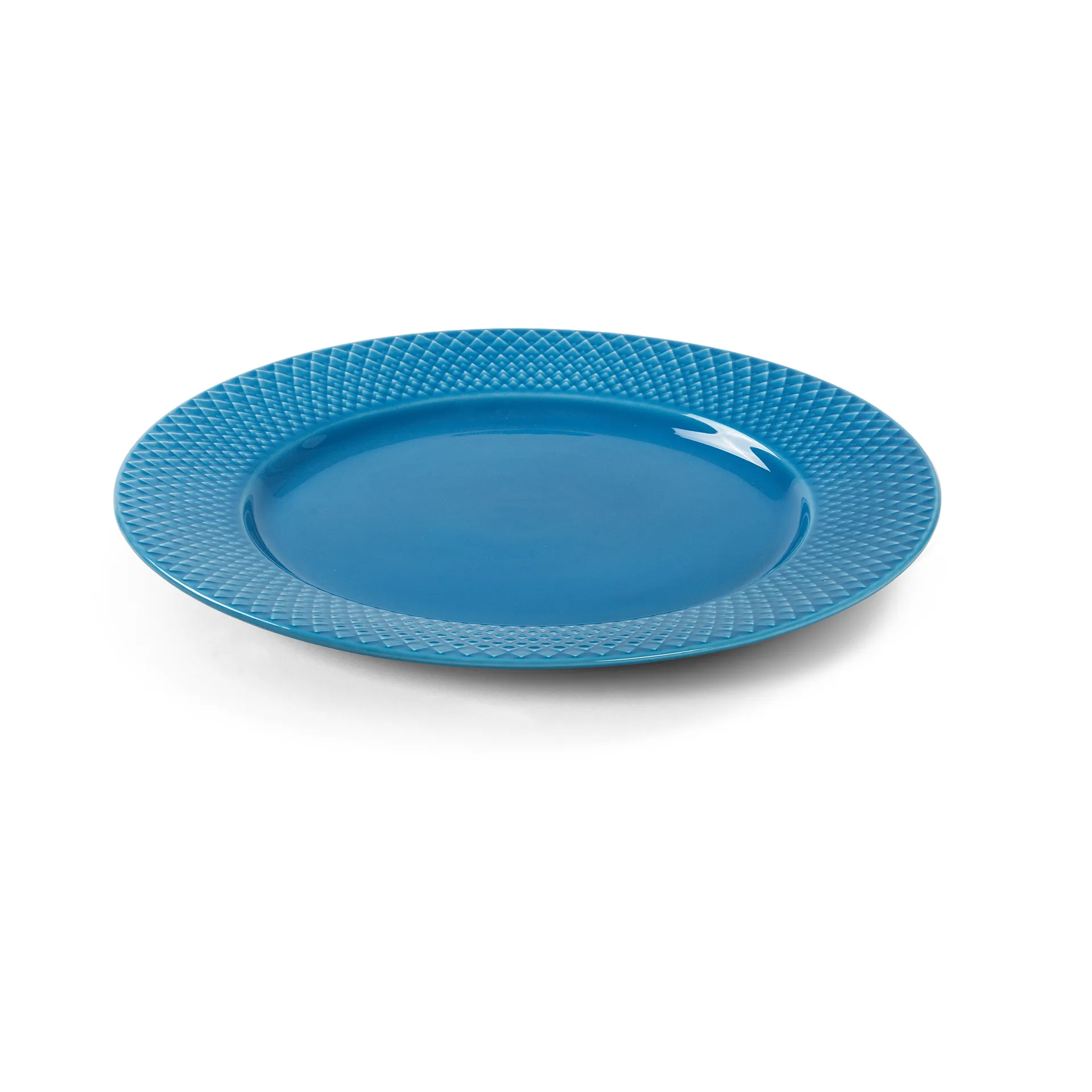 Assiette Rhombe Ø27 cm, Bleu Lyngby Porcelæn