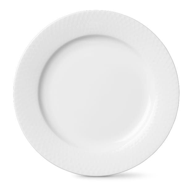Assiette Rhombe, blanc - Ø 23cm - Lyngby Porcelæn