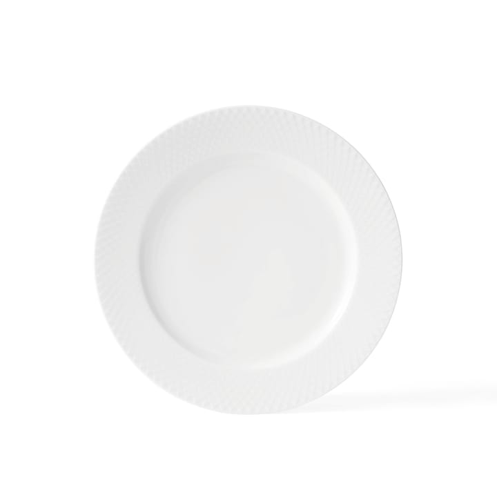 Assiette Rhombe, blanc - Ø 27 cm - Lyngby Porcelæn