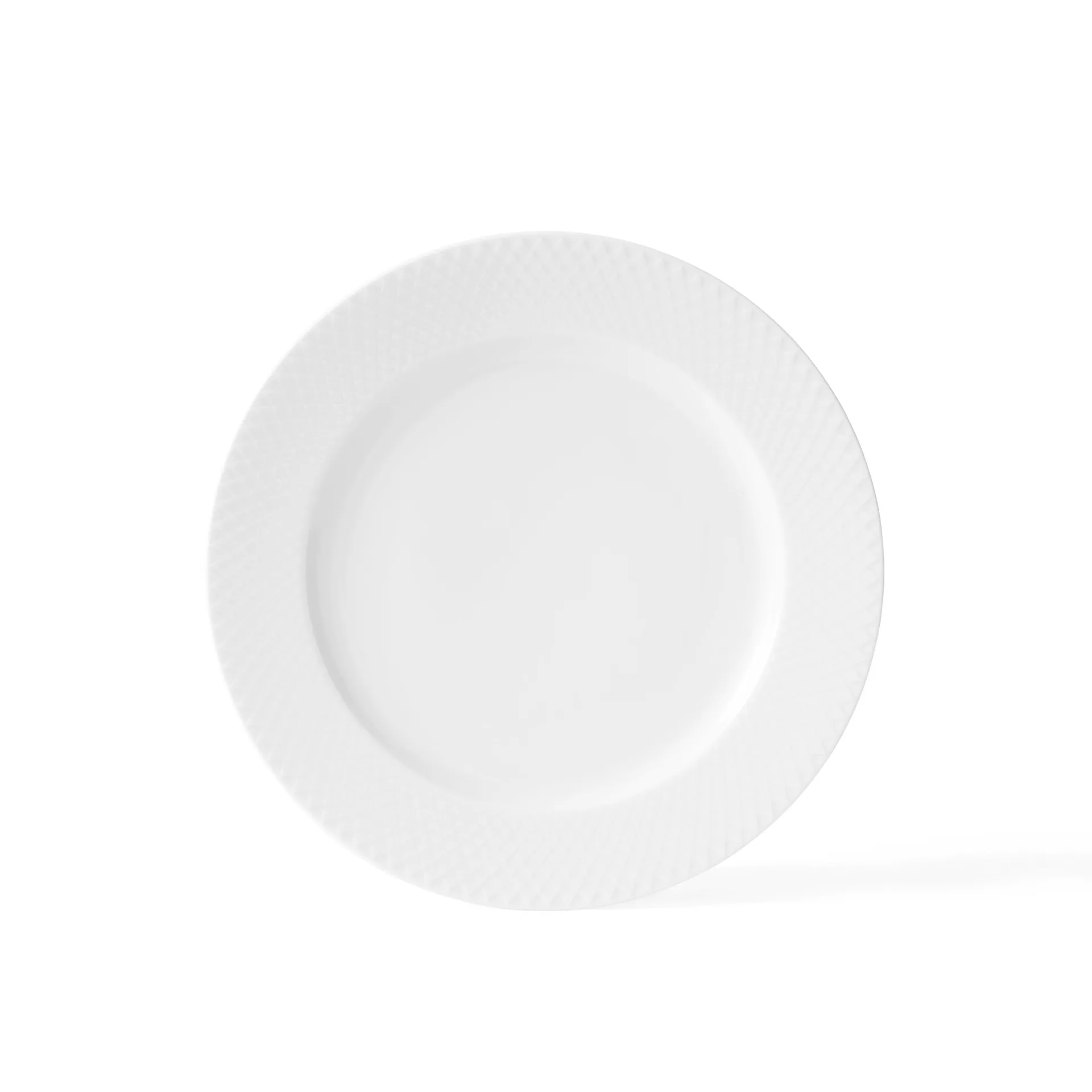 Assiette Rhombe, blanc, Ø 27 cm Lyngby Porcelæn