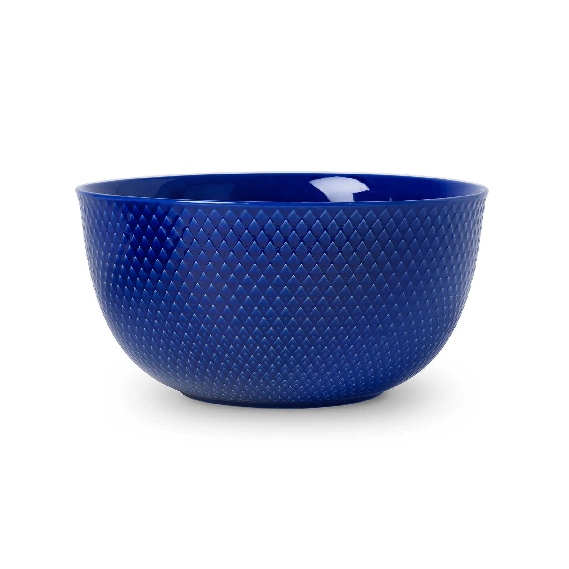 Bol de service Rhombe Ø22cm, Bleu foncé Lyngby Porcelæn