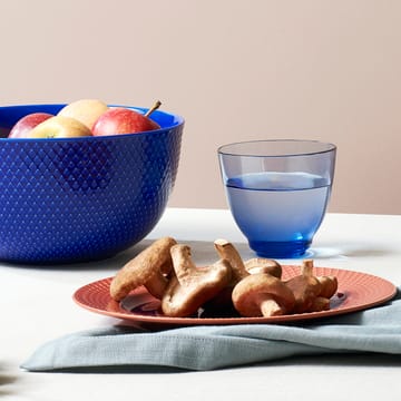 Bol de service Rhombe Ø22cm - Bleu foncé - Lyngby Porcelæn