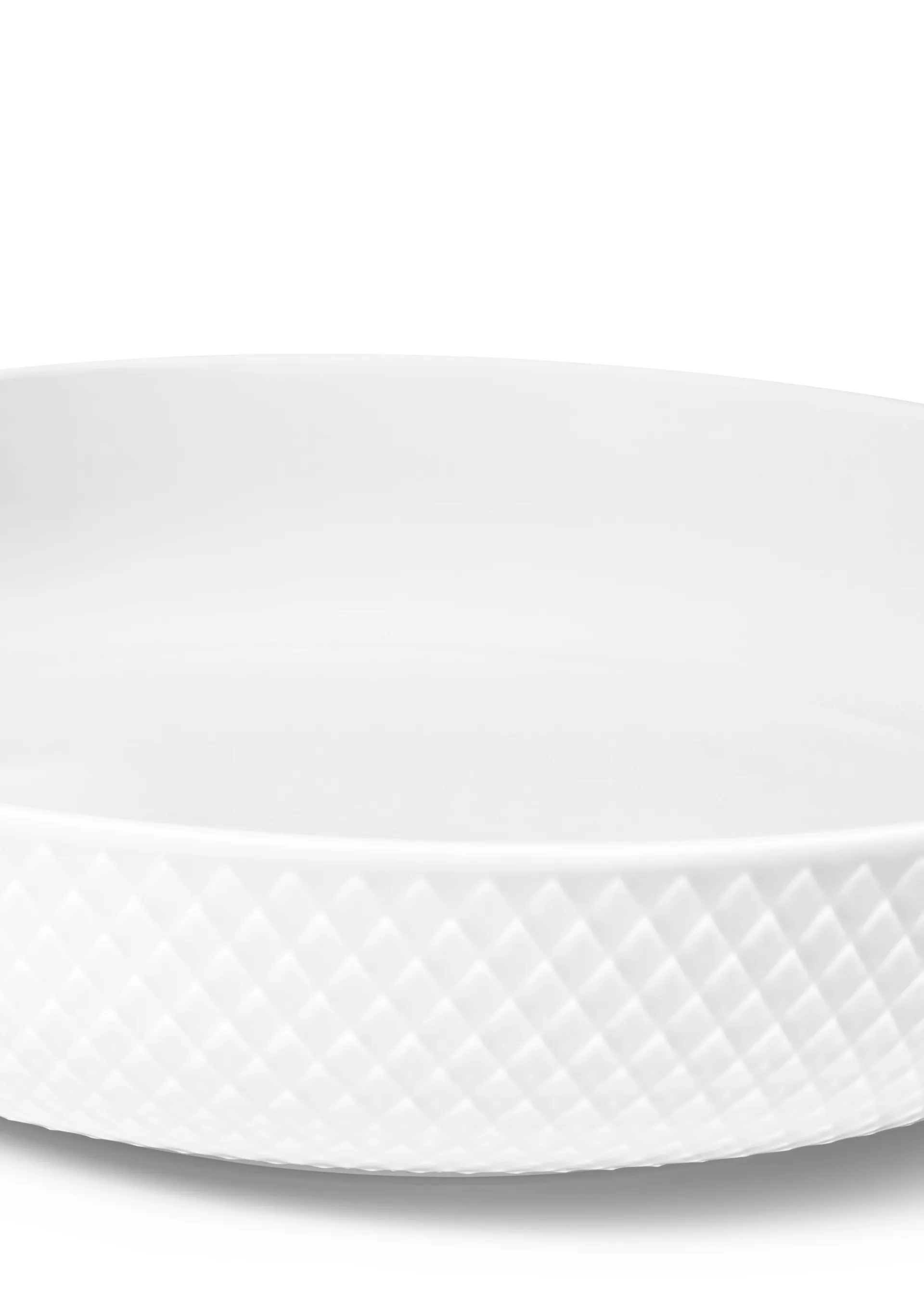 Bol de service Rhombe Ø28 cm, Blanc Lyngby Porcelæn