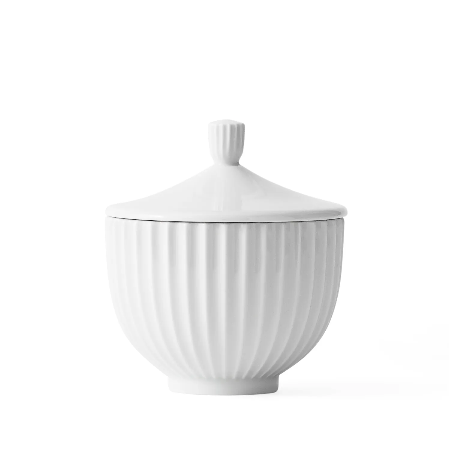 Bonbonnière Lyngby blanche, 12 cm Lyngby Porcelæn