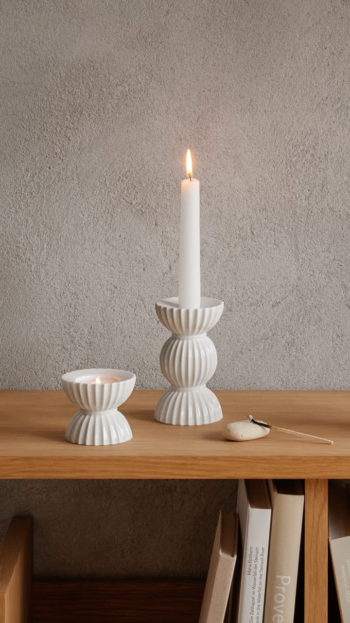 Bougeoir 14 cm Lyngby Tura, Blanc Lyngby Porcelæn