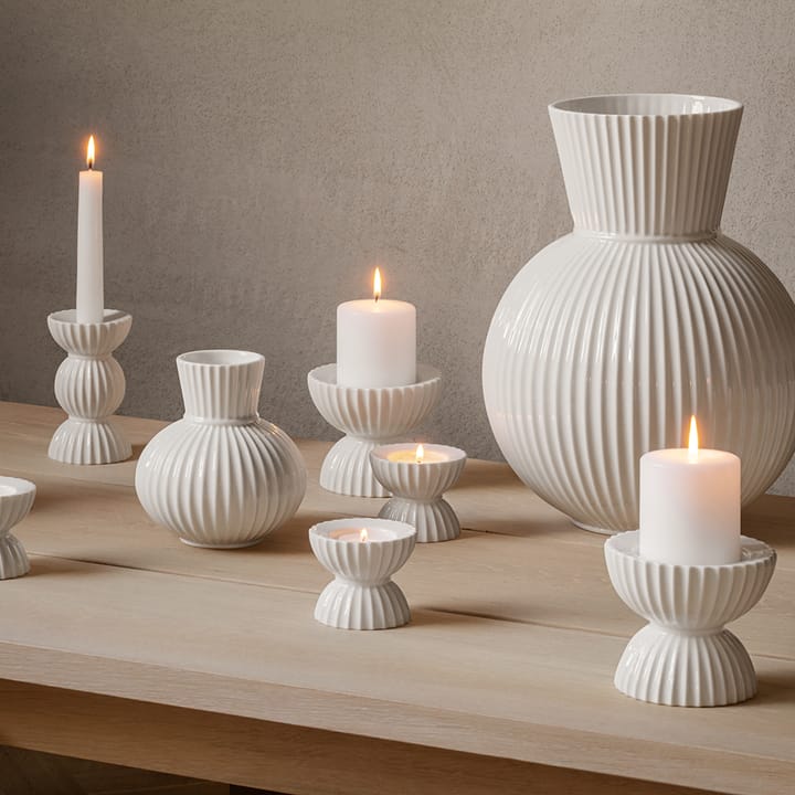 Bougeoir 14 cm Lyngby Tura, Blanc Lyngby Porcelæn