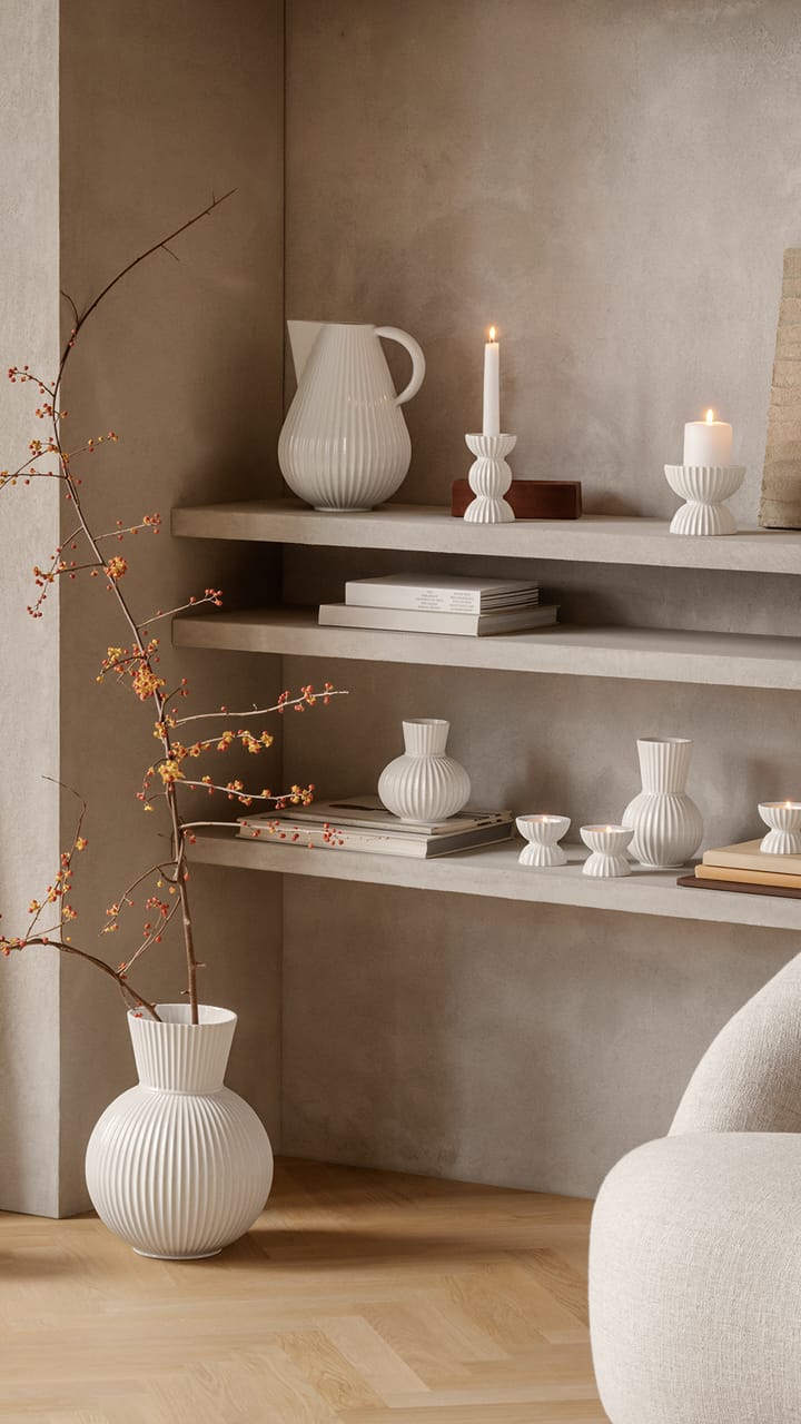 Bougeoir 14 cm Lyngby Tura, Blanc Lyngby Porcelæn