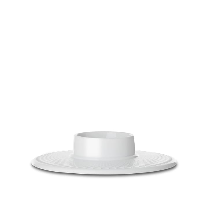 Bougeoir à bougie bloc Rhombe, blanc Lyngby Porcelæn