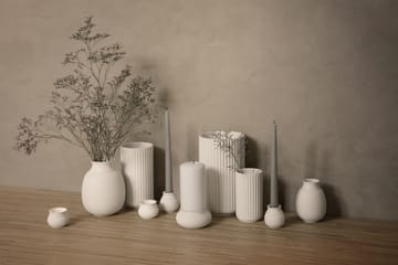 Bougeoir bloc Curve Ø11 cm - Blanc - Lyngby Porcelæn