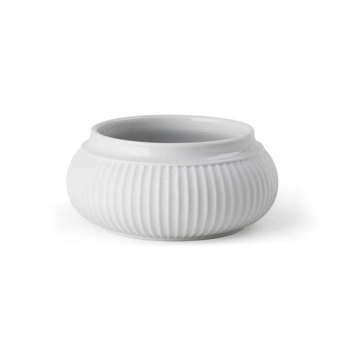 Bougeoir bloc Curve Ø11 cm - Blanc - Lyngby Porcelæn