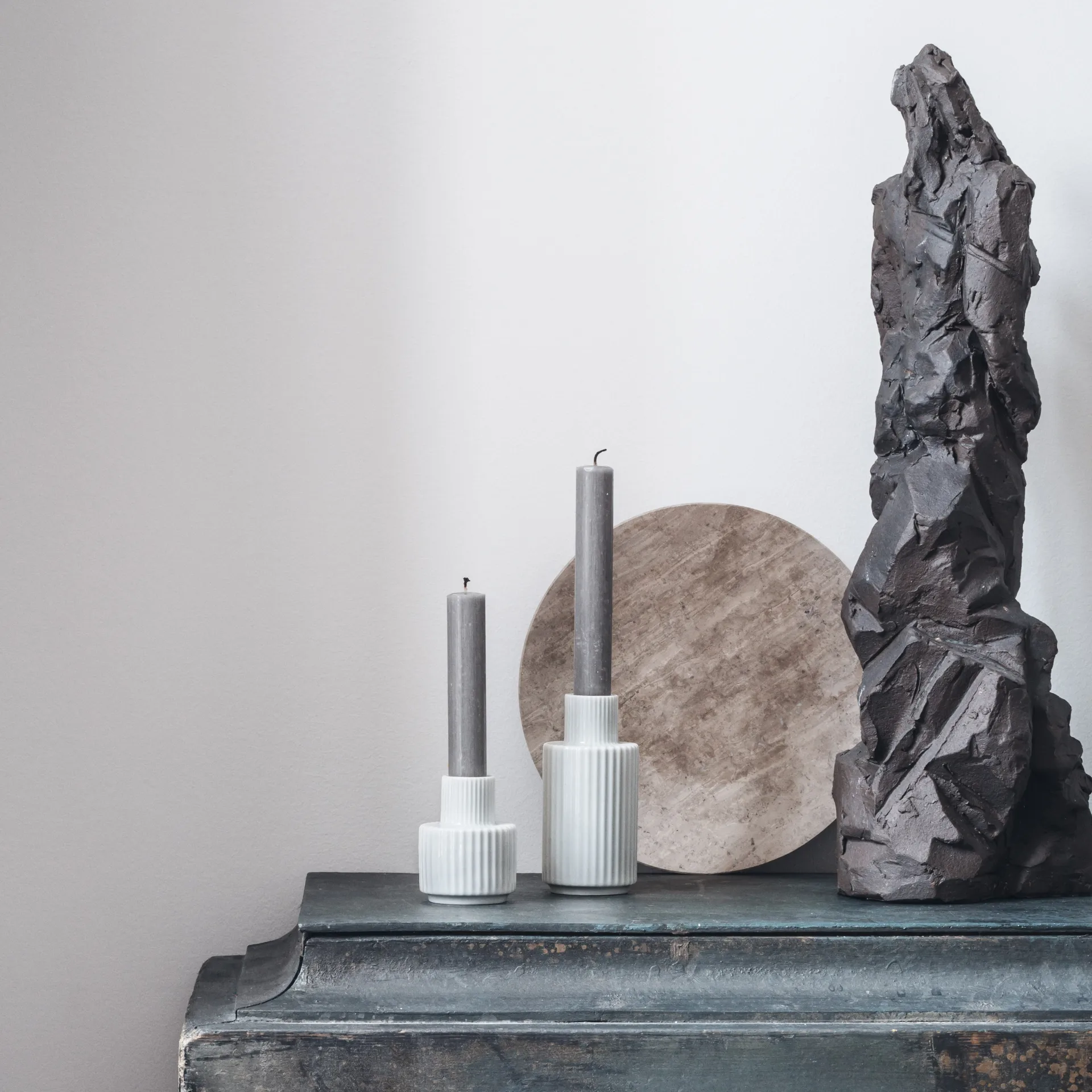 Bougeoir Lyngby blanc, 7 cm Lyngby Porcelæn