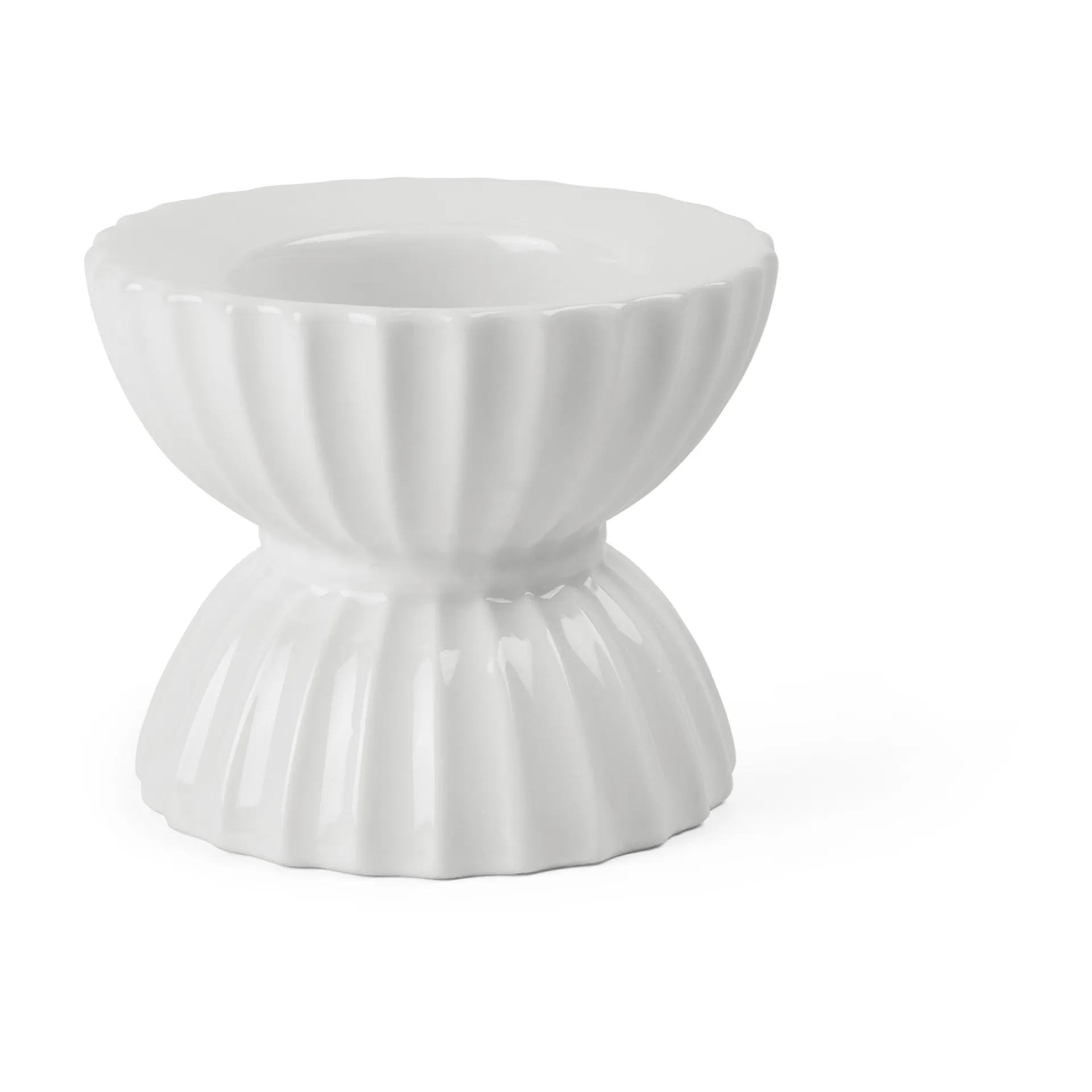 Bougeoir pour bougie chauffe-plat Ø8 cm Lyngby Tura, Blanc Lyngby Porcelæn